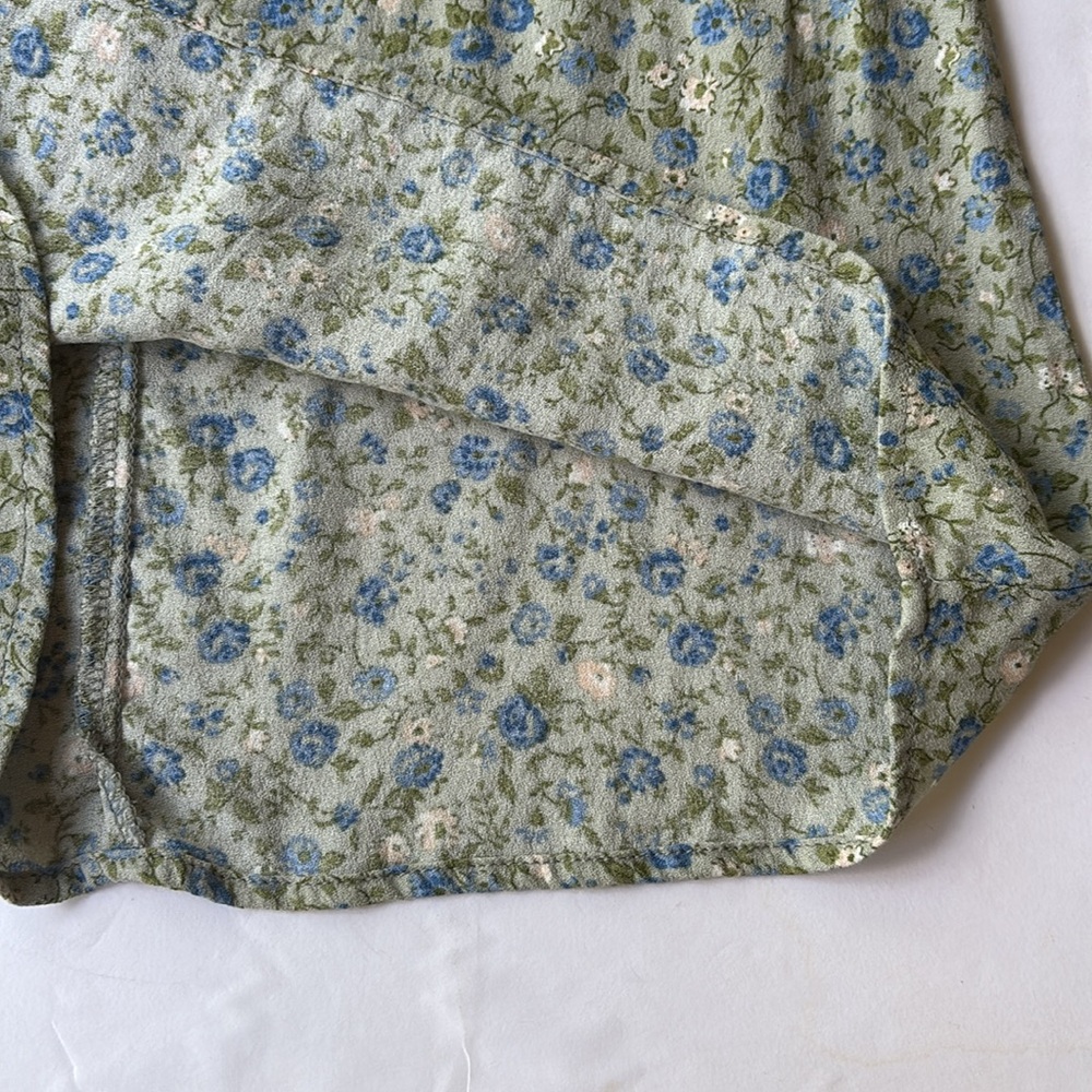 Reformation Chandler Floral Mini Dress Small
Green Blue Sage Sexy Short Bow 2 4 - Picture 15 of 17